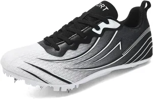 Men's Women's Track & Field Shoes, Lightweight Racing Jumping Sneakers Non Slip Hurdling Athletic Shoes