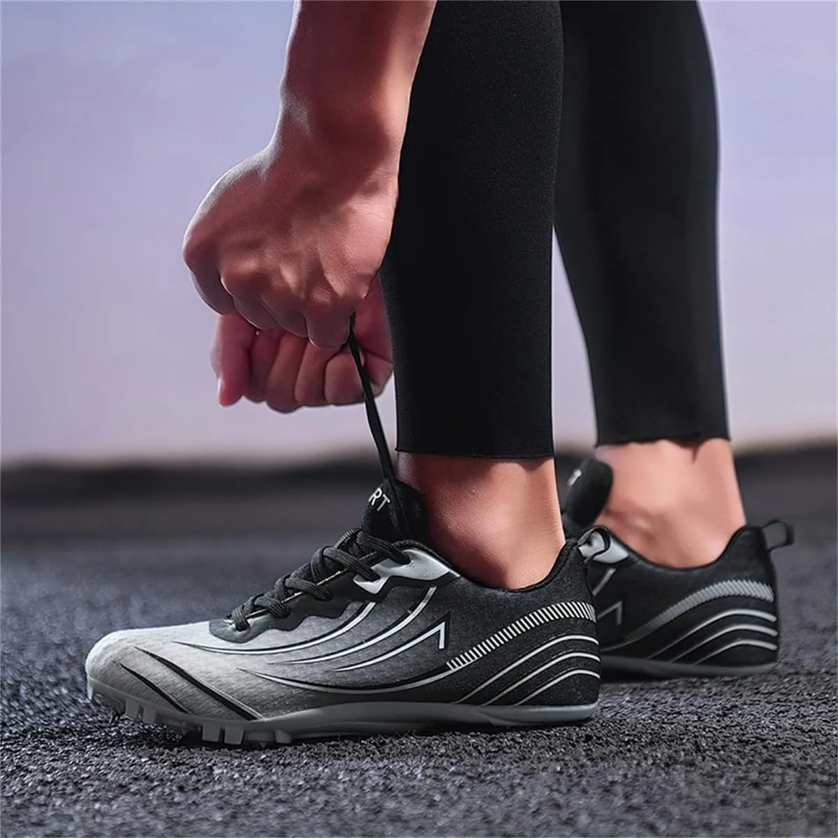 Men's Women's Track & Field Shoes, Lightweight Racing Jumping Sneakers Non Slip Hurdling Athletic Shoes