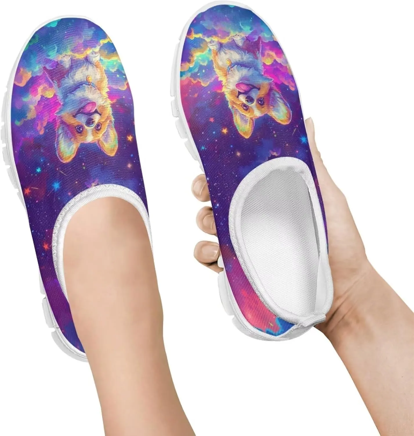 Novelty Boys Slip On Sneakers Moon Shoes Soft Comfy Kids Casual Shoes