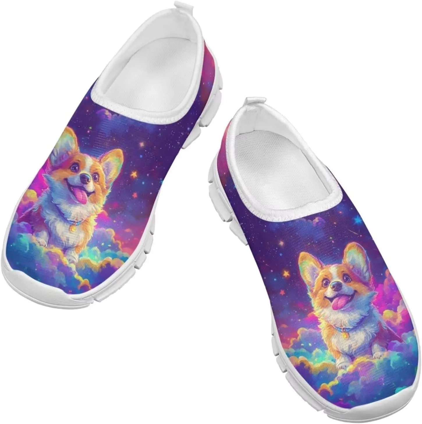 Novelty Boys Slip On Sneakers Moon Shoes Soft Comfy Kids Casual Shoes