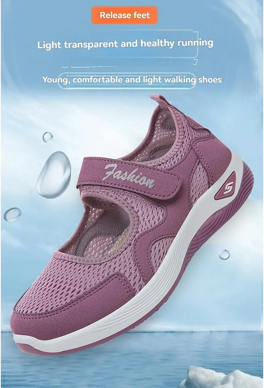 Nurse Shoes for Women Comfortable Walking Shoe Non Slip Adjustable Orthopedic Shoes Breathable Working Flats Nursing Mary Jane Sneakers Casual Lightweight Sneaker