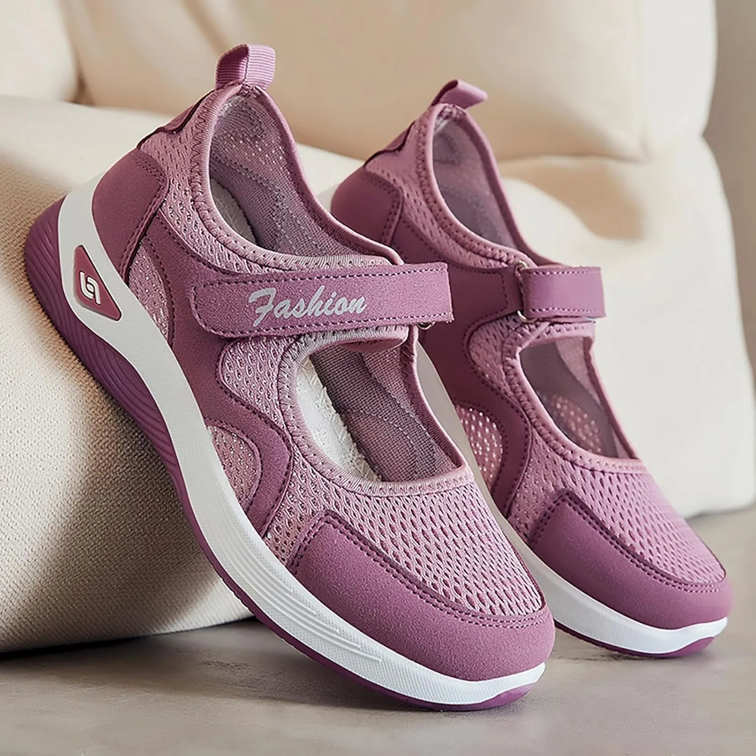 Nurse Shoes for Women Comfortable Walking Shoe Non Slip Adjustable Orthopedic Shoes Breathable Working Flats Nursing Mary Jane Sneakers Casual Lightweight Sneaker