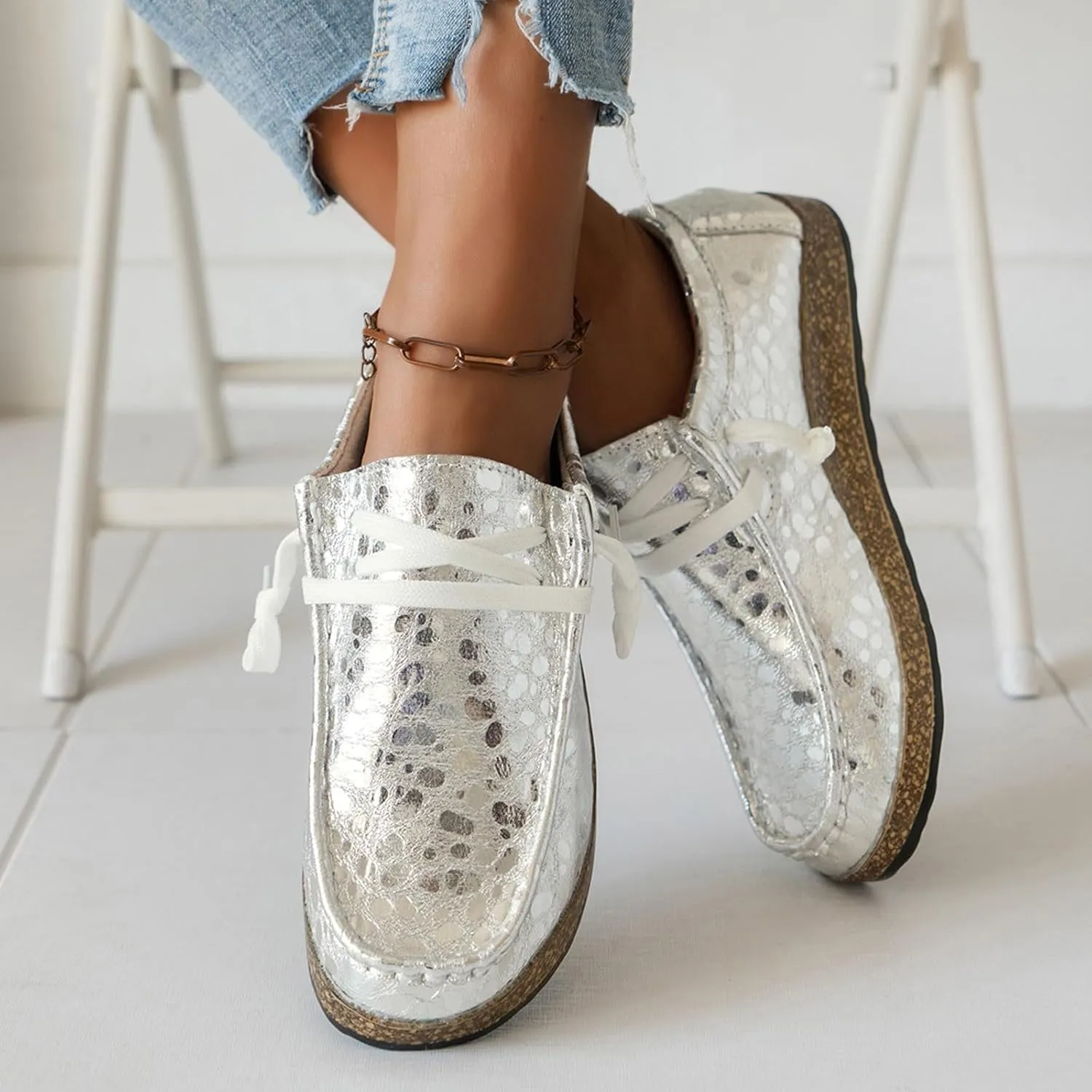 Orthoture Shoes Womens Comfotable Work Shoes Slip On Loafers Light Boat Shoes Comfy Loafers Business Casual Shoes