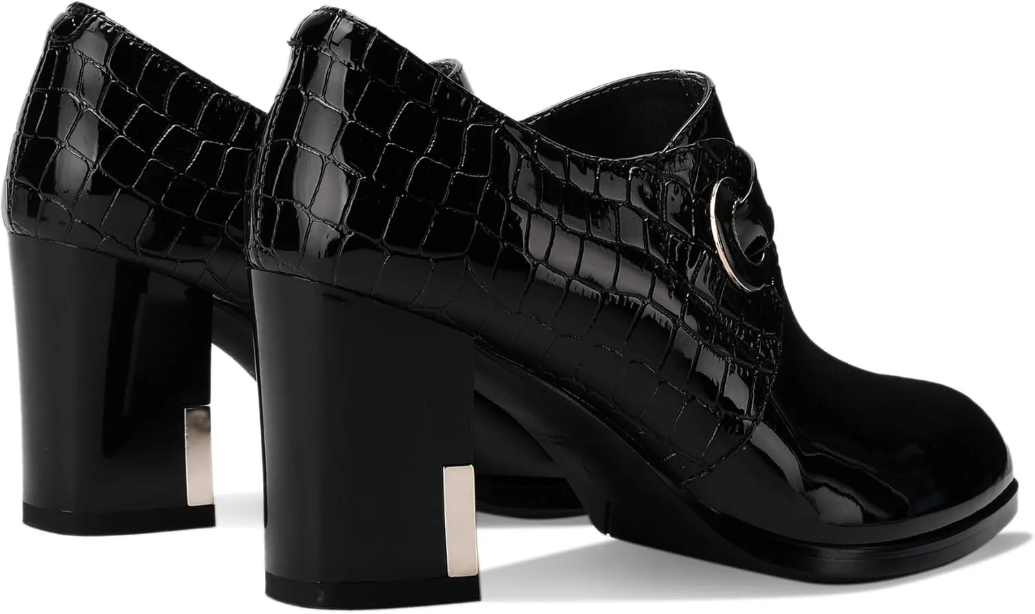 Patent Leather Ankle Boots for Women Chunky Block Extra Wide Booties Botas Para Mujer High Heels Dress Warm Lined Classic Ladies Comfortable Fashion Dressy 3 Inch Boot