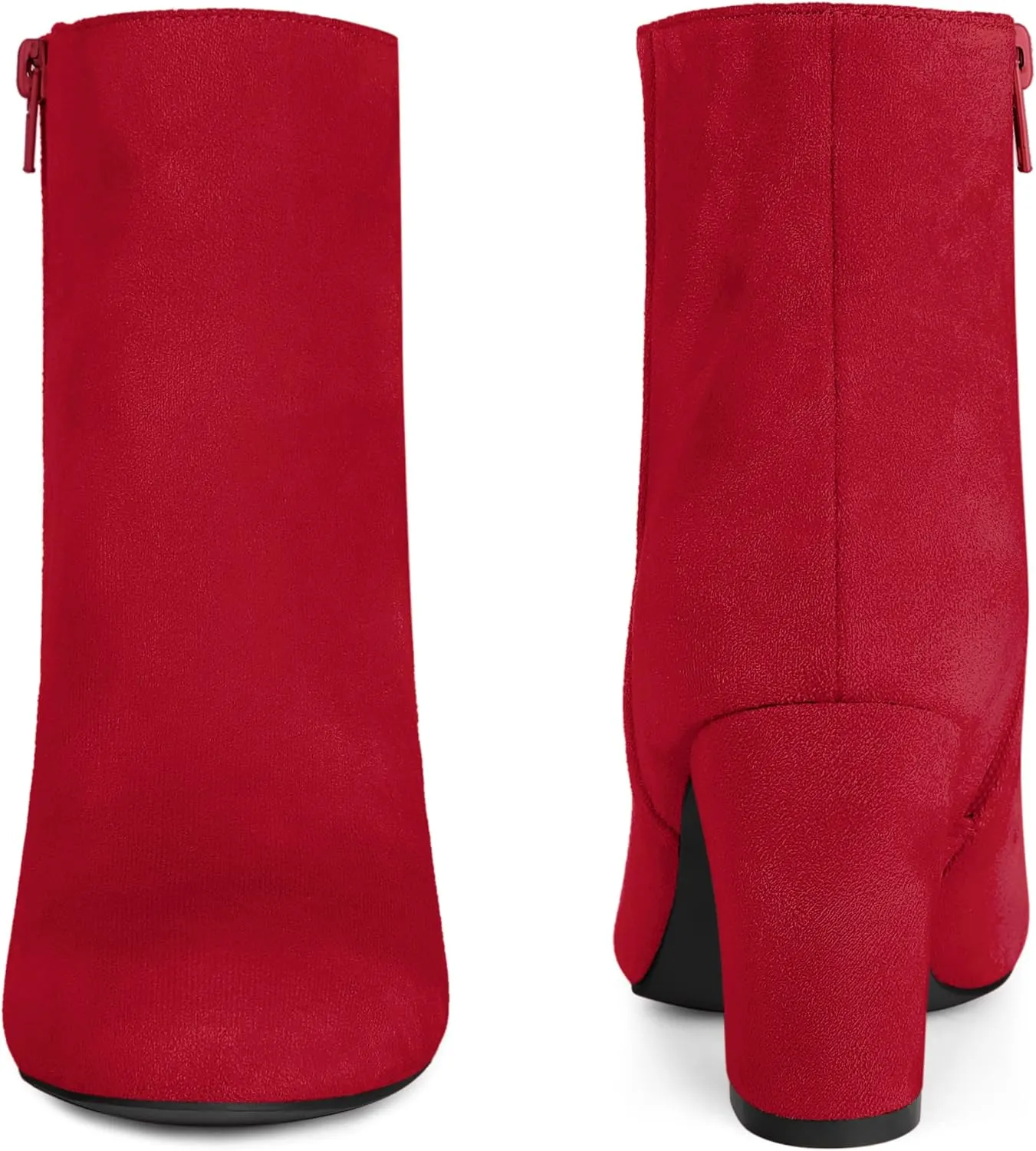 Perphy Round Toe Chunky High Heels Ankle Boots for Women