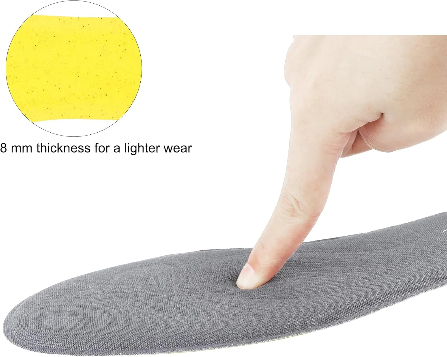 riemot 2 Pairs Memory Foam Insoles for Men Replacement Shoe Inserts for Work Boot,Sneaker,Comfort Cushion Shoe Insoles,Breathable Inner Soles Shock Absorbing for Foot Pain Relief Grey US10/ EU43