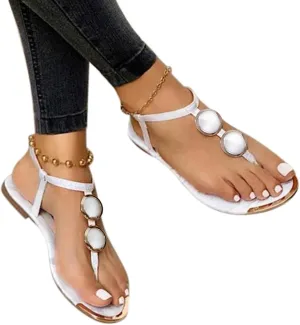 Sandals for Women Orthotic Arch Support Lightweight Yoga Mat Thong Flat Soft Bottom Flip Flops Slides Breathable Open Toe Quick Drying Slippers Non-Slip snow knee slippers Ring Leather O26-White