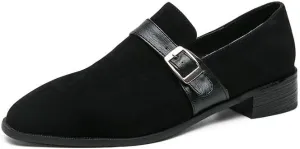 Santimon Men's Luxury Velvet Buckle Loafer Shoes Slip-on Loafers Formal Wedding Tuxedo Shoes