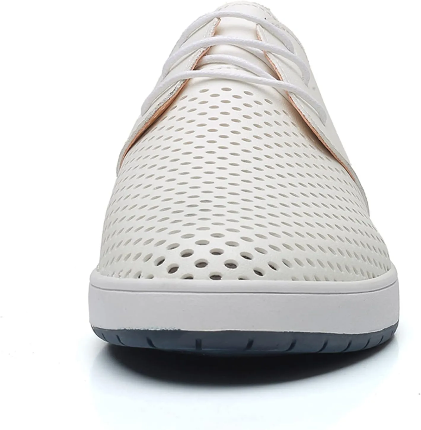 Shoes for Men Leather Formal Summer Style Men's Breathable Comfortable Business Lace Up Leisure Hollow Solid Leather Shoes Men's Mesh Sneakers Oxfords Lace-Up Lightweight