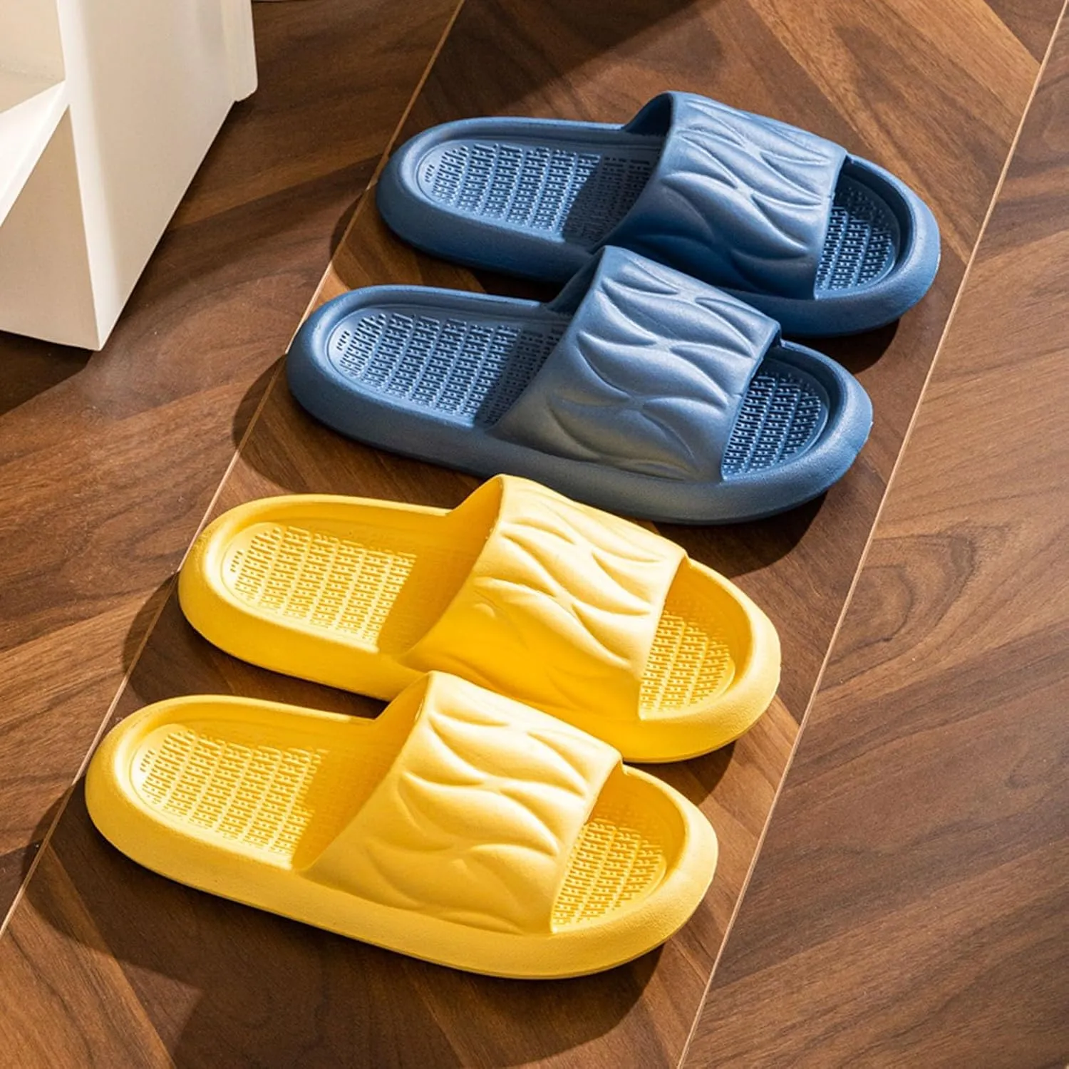 Shower Sandals Men Open Toe Shower Shoes Bathroom Sandals Cloud Comfy Indoor Outdoor Slides Unisex