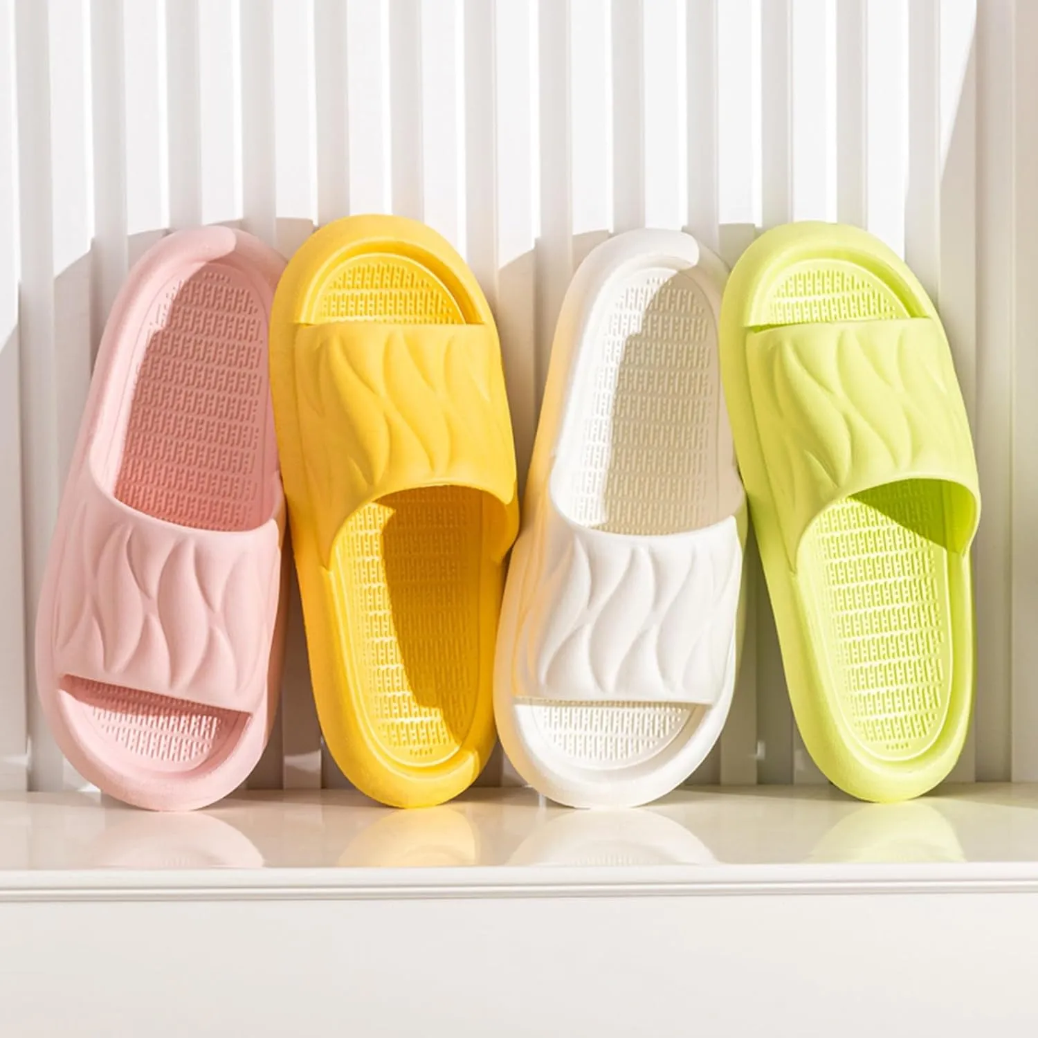 Shower Sandals Men Open Toe Shower Shoes Bathroom Sandals Cloud Comfy Indoor Outdoor Slides Unisex