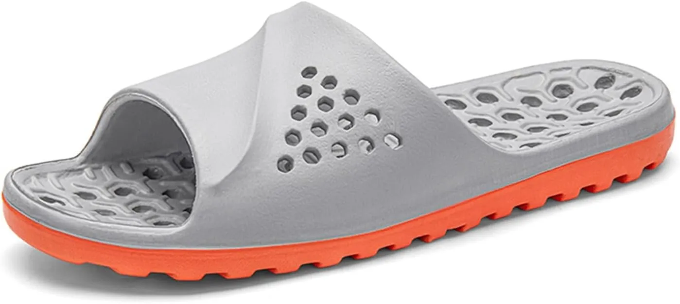 Shower Sandals Shower Shoes Quick Drying Sandals Indoor and Outdoor Massage Pool Slides with Arch Support