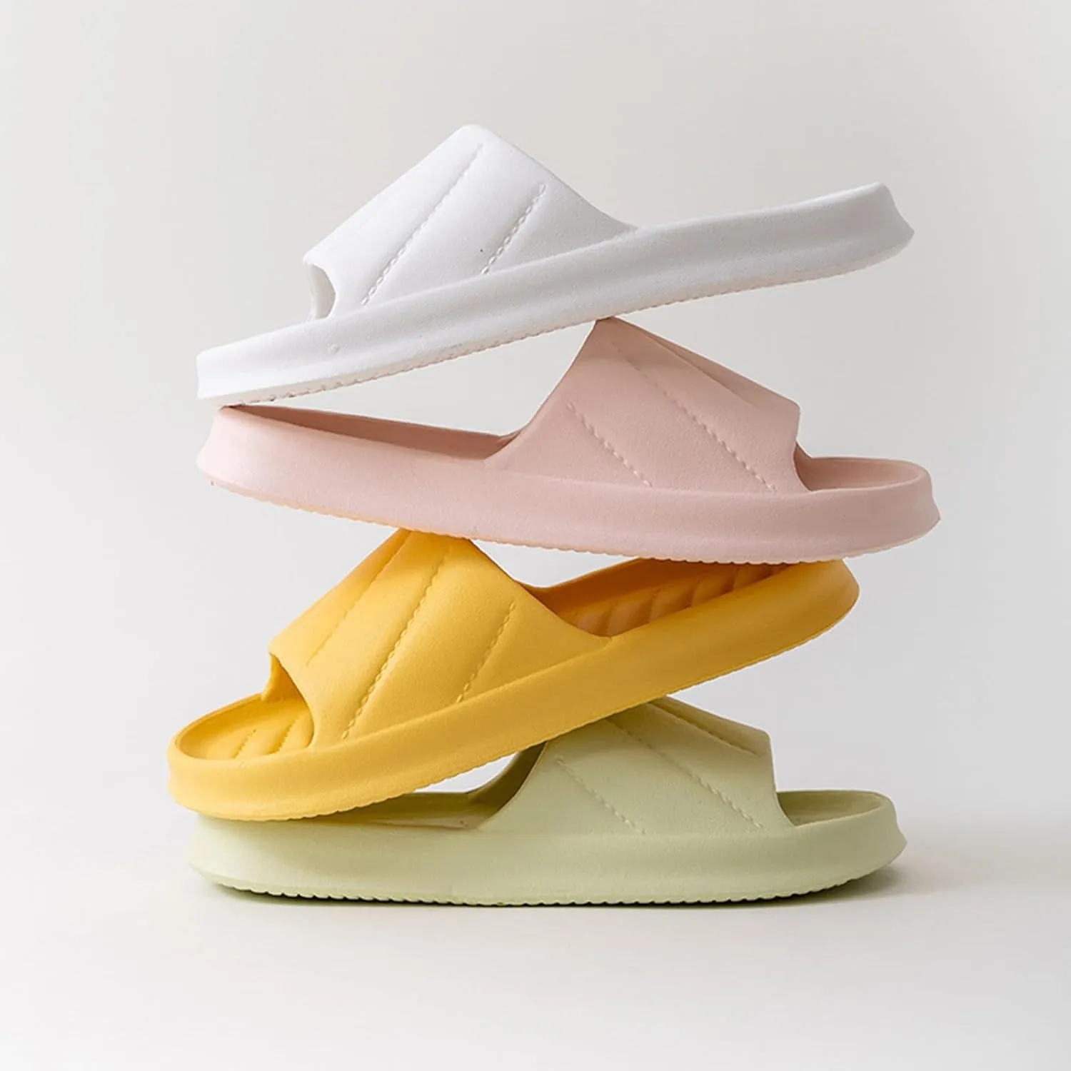 Shower Sandals Shower Slippers for Beach Showers Dorms Outdoor Ultra Comfort Recovery Pillow Slippers Slides