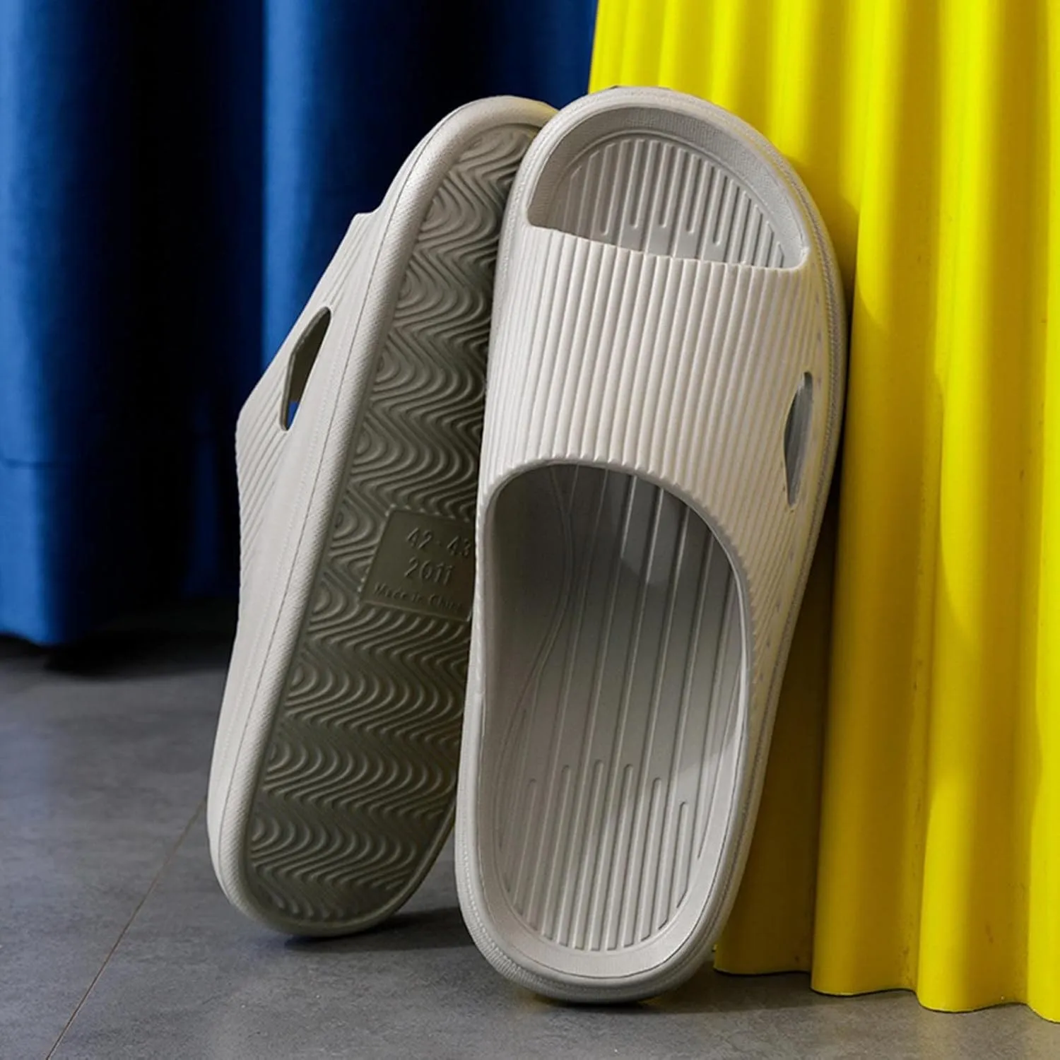 Shower Slippers Shower Shoes for Living Room Pool Beach Spa Public Showers Pillow Slippers for Women and Men