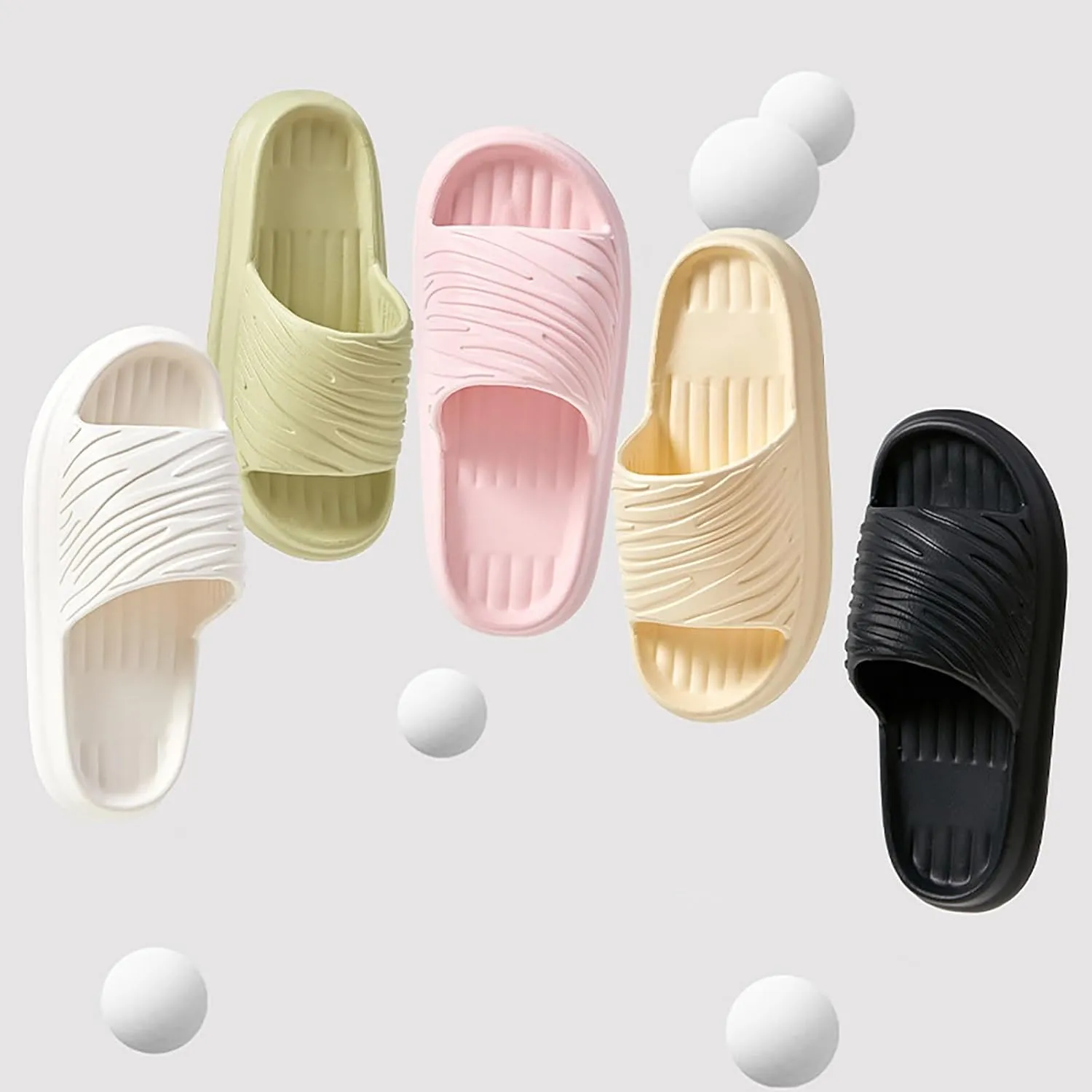 Shower Slippers Ultra Comfort Non-Slip Shower Sandals Indoor and Outdoor Non Slip Quick Drying Cloud Slides for Women with Arch Support