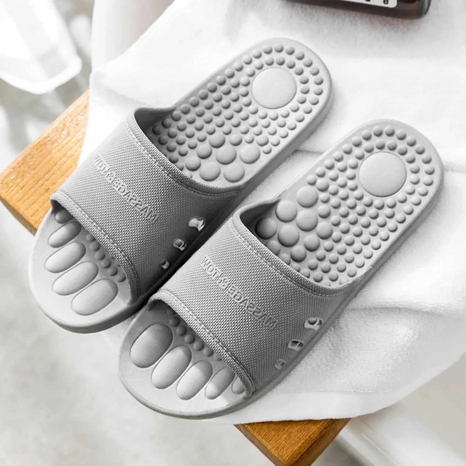 Slides for Men Slides for Women Cloud Slippers Men Shower Shoes Women Indoor Drainage Hole Gym Slippers