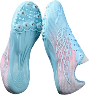 Spikes Shoes Mens Womens Breathable 8 Nails Track & Field Athletics Sneakers Non-Slip Training Sprint Racing Track Shoes with Spikes Jump Sneaker Youth Professional Non-Slip Competition Shoe,35-45 EU