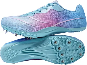 Sports running shoes Spikes Shoes Mens Womens breathable 8 Nails Track & Field Athletics Sneakers non-slip Training Sprint Racing Track Shoes Spikes Jump Sneaker Professional Competition Shoe,35-45 EU