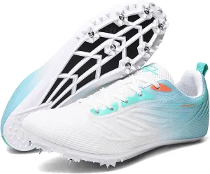 Sprint Spikes Shoes Carbon Plate Cushioning Athletic Shoes 7 Nails Mesh Breathable Anti-Slip Running Trainers Lightweight Unisex for Women Men, Track & Field, Racing, Long Jump, 35-44 EU
