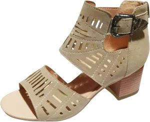 SuanlaTDS Casual Heel Ladies Solid Fashion Sandals Women Peep Toe High Shoes Buckle Women's Casual Shoes Flip Flops (Khaki, 9)