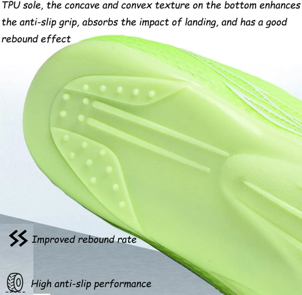 Teen Adult Sprint Spikes Shoes Athletic Spikes Shoes 8 Nails Breathable anti-slip Running Trainers Mesh Lightweight Buffer Unisex for Men, Track & Field, Racing Integrated Balancing Technique,35-45 EU