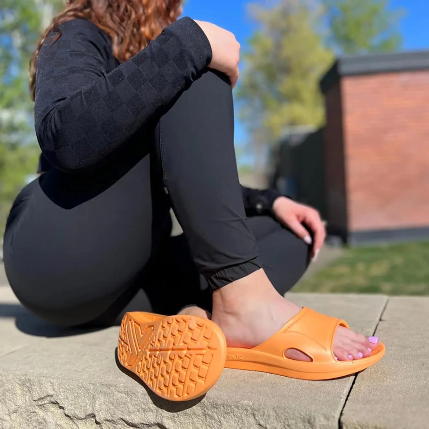 TELIC Unisex Recharge Slides - Pillow-Soft, Arch Supporting, Lightweight, Waterproof, Shock-Absorbing - Perfect for Beach, Pool & Everyday Wear