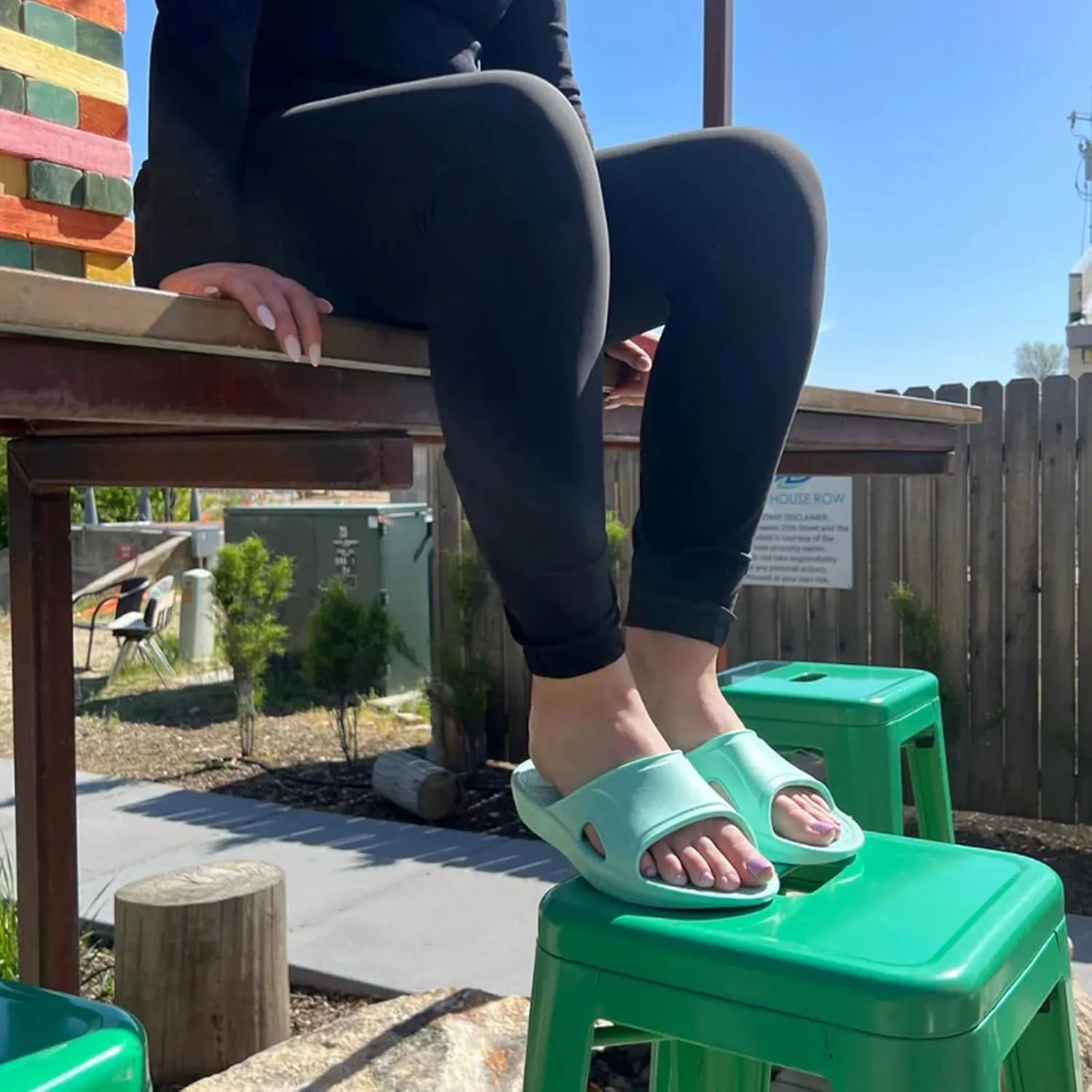 TELIC Unisex Recharge Slides - Pillow-Soft, Arch Supporting, Lightweight, Waterproof, Shock-Absorbing - Perfect for Beach, Pool & Everyday Wear
