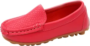 Toddler Boys Little Girls Loafers Soft Slip On Flat Casual Shoes Boat Shoes Casual Shoes Rubber Leather Shoes