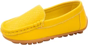 Toddler Boys Little Girls Loafers Soft Slip On Flat Casual Shoes Boat Shoes Casual Shoes Rubber Leather Shoes
