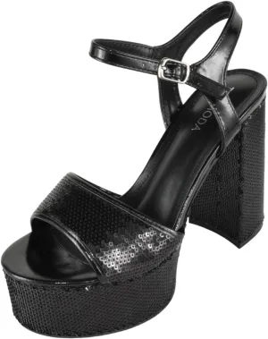 TOP Moda Women Block Chunky Thick High Heels Sandals Open Toe Platform Ankle Strap Strappy Jasmine-1