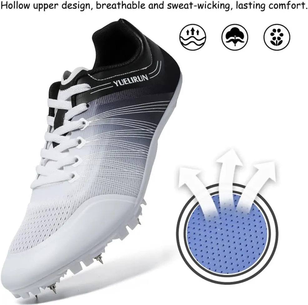 Track & Field Spikes Shoes Men Racing Jumping Sprint Sneakers for Women Youth Boy Girl Professional Running Training Shoes Breathable Lightweight Spikes 8/7 Nails Athletics Shoes,Sprint Speed,35-45 EU