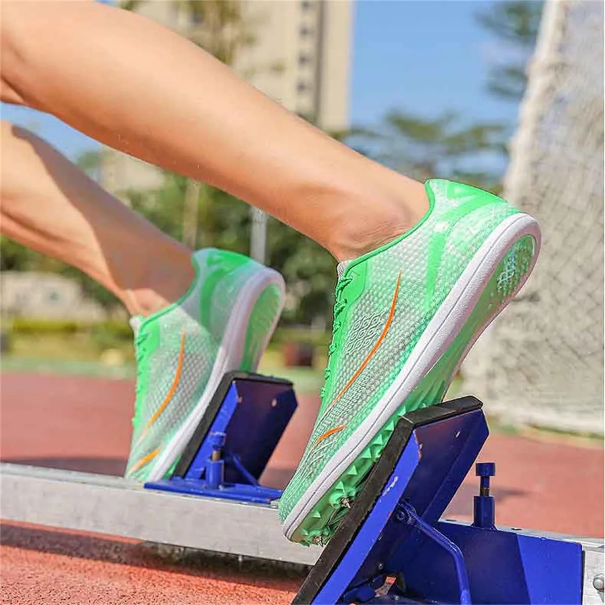 Track and Field Shoes, Lightweight Men's Distance Running Spikes Sprint Sneakers Breathable Jumping Athletic Shoes for Girls Women