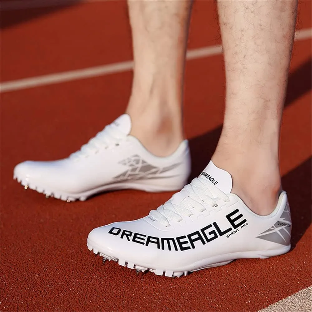 Track Spike Running Sprint Shoes Breathable Mesh Professional Racing Running Sneakers Track and Field Running Spike Shoe for Mens Womens