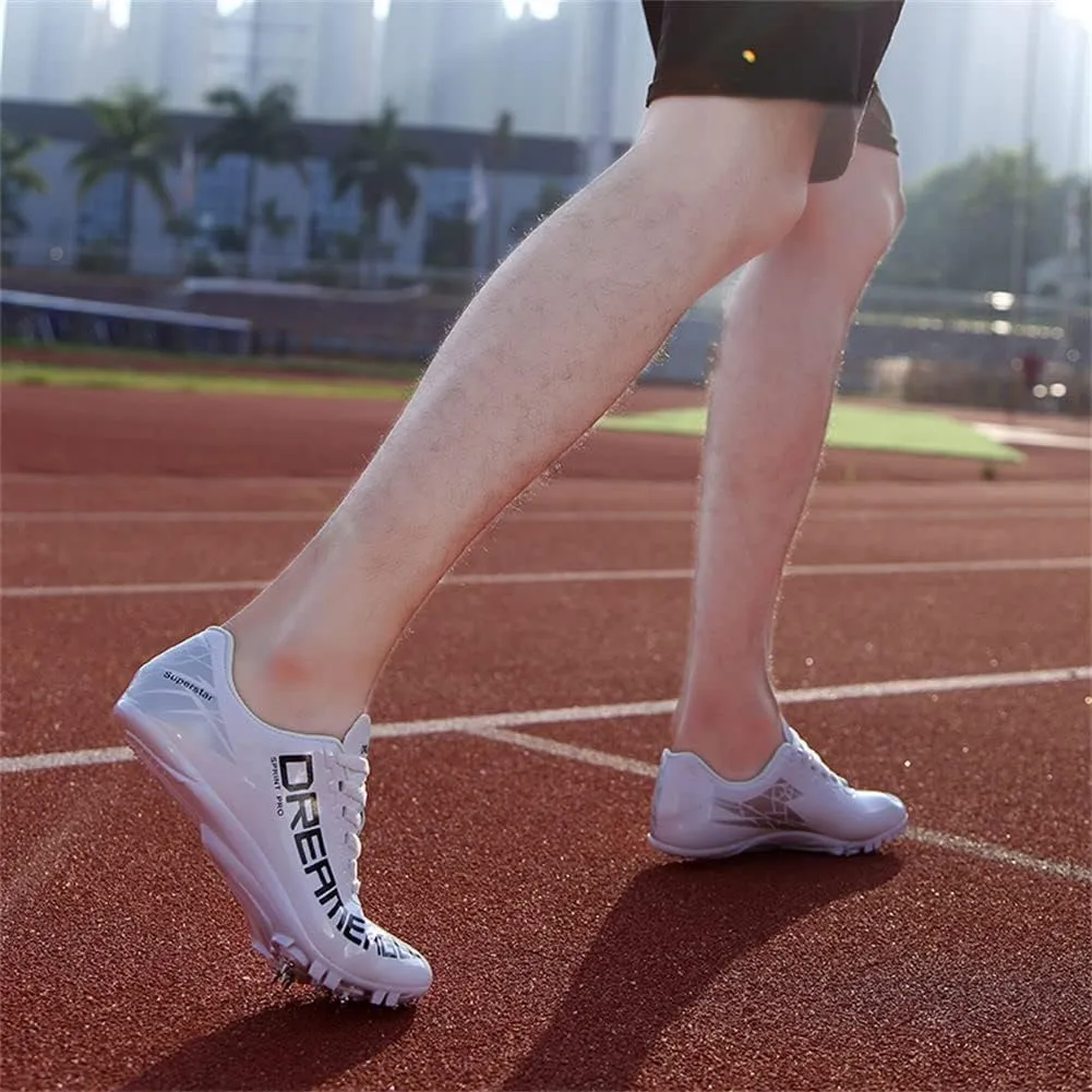 Track Spike Running Sprint Shoes Breathable Mesh Professional Racing Running Sneakers Track and Field Running Spike Shoe for Mens Womens
