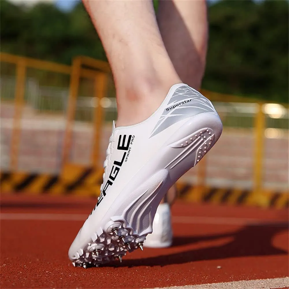 Track Spike Running Sprint Shoes Breathable Mesh Professional Racing Running Sneakers Track and Field Running Spike Shoe for Mens Womens
