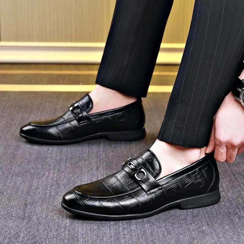 Tuxedo Shoes Men Business Casual Derby Shoes Modern Men's Brogue Oxfords Genuine Leather White Mens Dress Shoes(9.5)