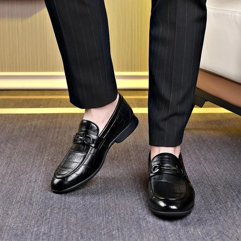 Tuxedo Shoes Men Business Casual Derby Shoes Modern Men's Brogue Oxfords Genuine Leather White Mens Dress Shoes(9.5)