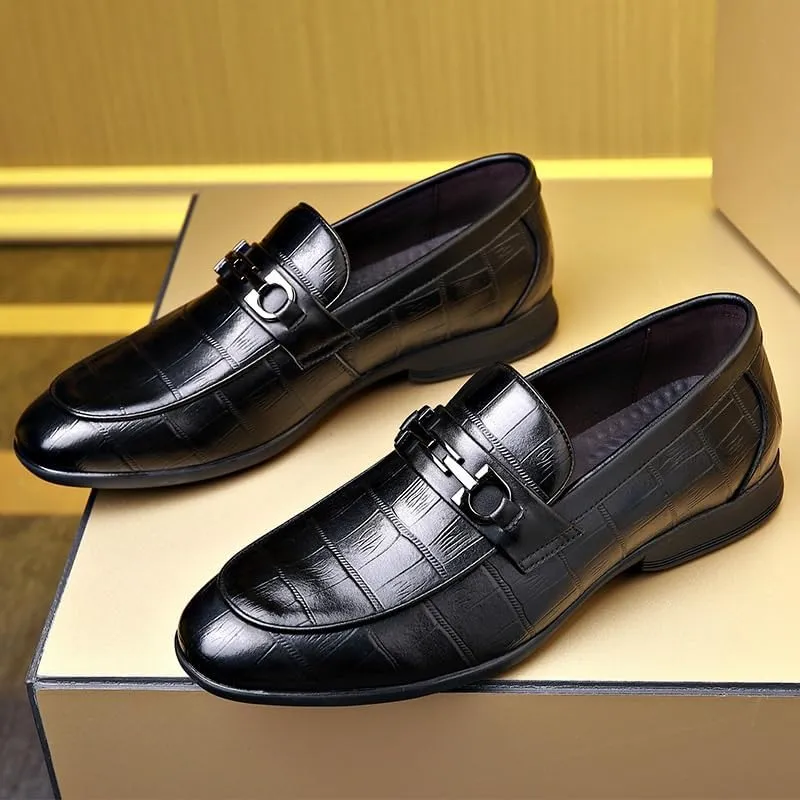 Tuxedo Shoes Men Business Casual Derby Shoes Modern Men's Brogue Oxfords Genuine Leather White Mens Dress Shoes(9.5)
