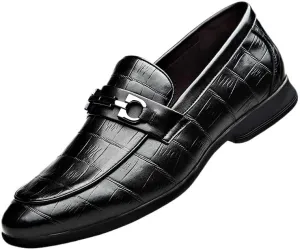 Tuxedo Shoes Men Business Casual Derby Shoes Modern Men's Brogue Oxfords Genuine Leather White Mens Dress Shoes(9.5)