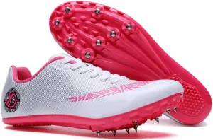 Unisex Track and Field Shoes with 8 Nails Spikes, Training Competition Athletics Sprint Spikes Shoes, Long Jumping Athletics Shoes for Men, Women, Boys and Girls