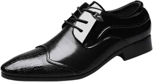 White Mens Semi Formal Shoes Comfortable Shoes Male Casual Leather Shoes Suit Lace Wedding Men Shoe Business Men's Leather Shoes Mens Oxfords Dress Shoes