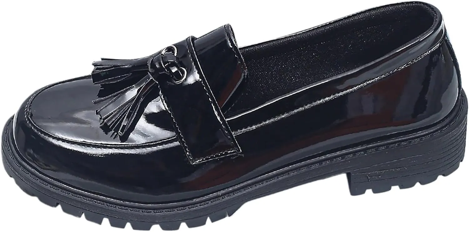 Women Slip On Shoes Chunky Penny Loafers Platform Business Shoes Comfy Work Shoes Fashion Casual Shoes