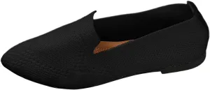 Women's Summer Flat Shoes Fashion Mesh Pointed Toe Breathable Solid Color Casual Shoes Lightweight Dressy Casual Shoes