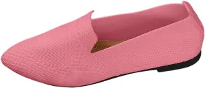 Women's Summer Flat Shoes Fashion Mesh Pointed Toe Breathable Solid Color Casual Shoes Lightweight Dressy Casual Shoes