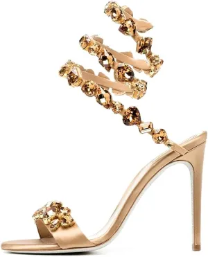 Womens's Crystal High Heels Ankle Strappy Gladiator Satin Stiletto Dressy Heeled Sandals Wedding Pumps