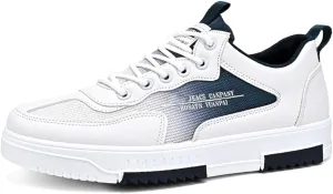YAXE Men's Casual Comfortable High Top Lace Up Skateboard Shoes Soft Soles Anti Slip and Shock-Absorbing Walking Sneakers