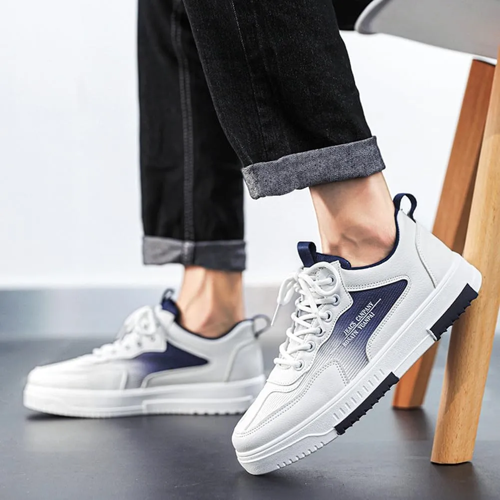 YAXE Men's Casual Comfortable High Top Lace Up Skateboard Shoes Soft Soles Anti Slip and Shock-Absorbing Walking Sneakers