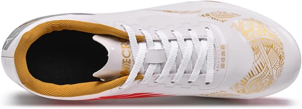 YDVXBE Mens Track Spikes Shoes Boys Professional Track and Field Shoes Running Jumping Race Athletic Sprinting Sneakers Distance Running Shoes Lightweight